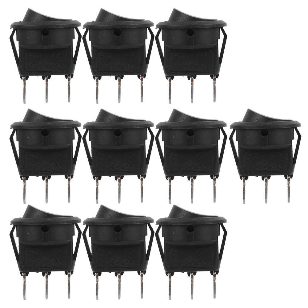 10pcs 23mm  Rocker Switches 3Pin 2Position Round Boat  ONOFF