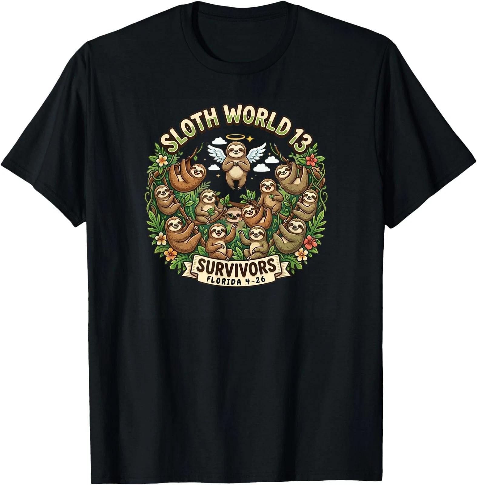 Sloth World 13 Survivors Design T-Shirt S