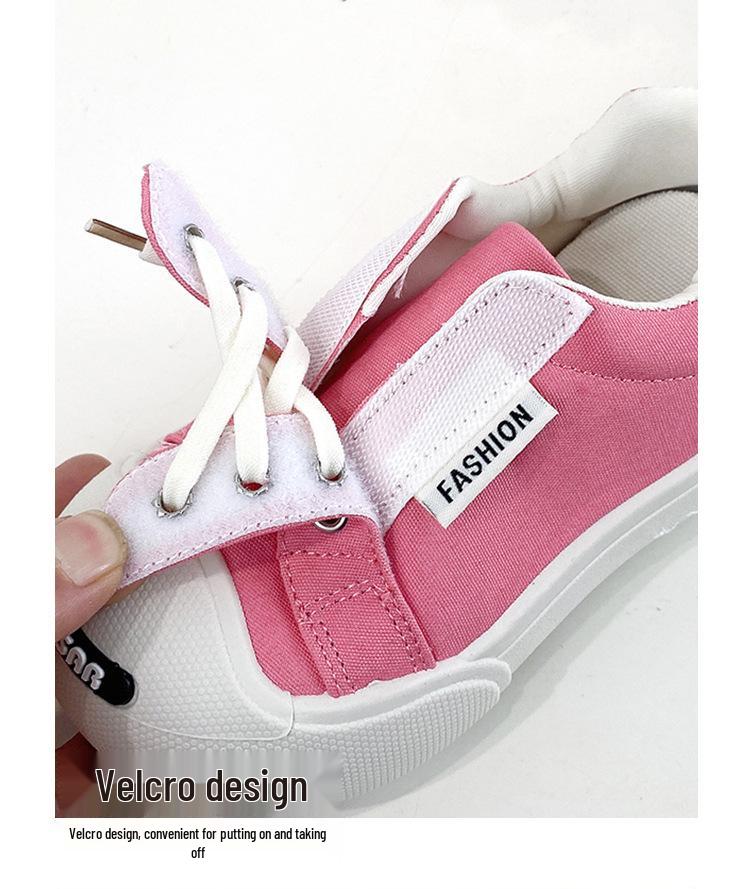 2026 Little Boy & Girl Soft Sole Canvas Shoes - Korean Style, Indoor Kindergarten, Spring/Autumn