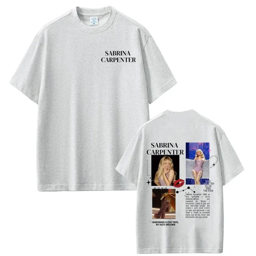 2026 Singer Sabrina Carpenter Tour Graphic TShirt Unisex Women Harajuku Tshirts Loose Cotton Aesthetic Trendy ONeck Tshirts