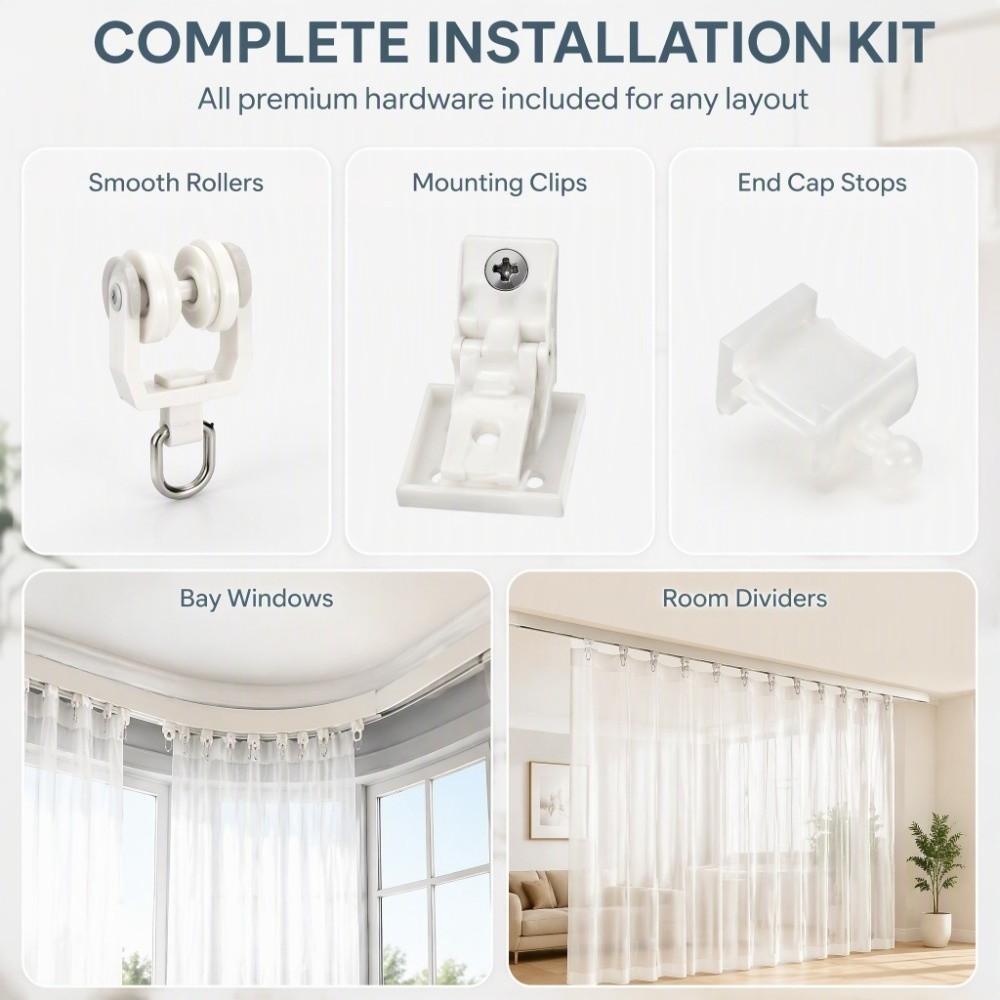 Flexible Material Flexible Curtain Track Silent Track Room Divider Track Balconies