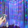 3M LED Curtain Garland On the Window USB String Lights Fairy Festoon Remote Control New Year Christmas Decorations for Home Room
