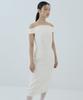 Lucirju Curved Off-Shoulder Dress (Ivory)