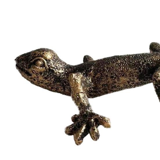 Climbing Gecko Figurine Simulated Lizard Statue Resin Animal Sculpture Outdoor Garden Flower Pot Hugger Hanger Ornament Decoration