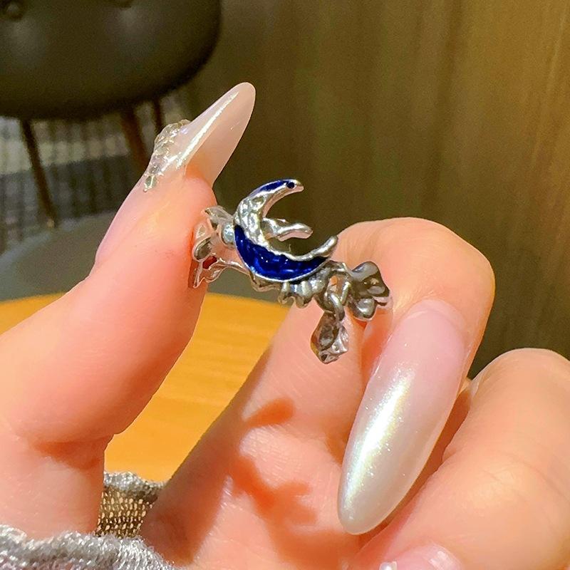 Любовь Полный Алмазный Легкий Люкс Цирк****Кольцо-Ручка Женская Мода Личность Нишевый Дизайн Чувство Высокого Чувства Кольцо Adjustable opening