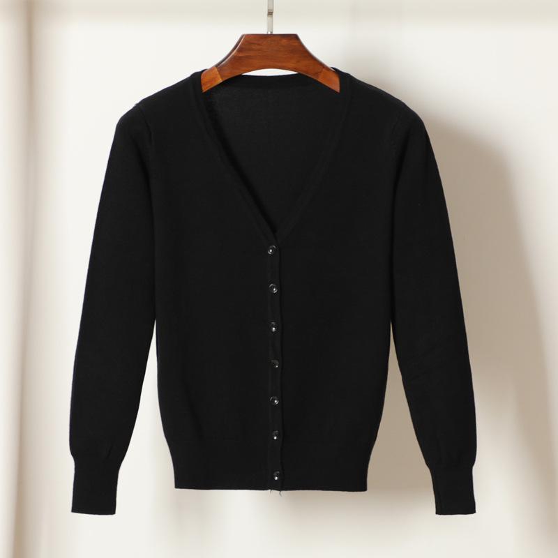 Spring Autumn Loose Outside Sweaters Cardigan Sweater Women's Short Long-sleeved Thin Coat