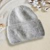 Van Saili Hat Autumn Winter Outdoor All-match Knitted Hat Custom Logo Embroidery Cold-proof Warm Velvet Thickened Rabbit Hair