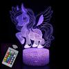 Nighdn Unicorn Night Light for Kids 3D Illusion Unicorn Lamp Birthday Gifts for Girls Bedroom Decoration LED Nightlight Lamp
