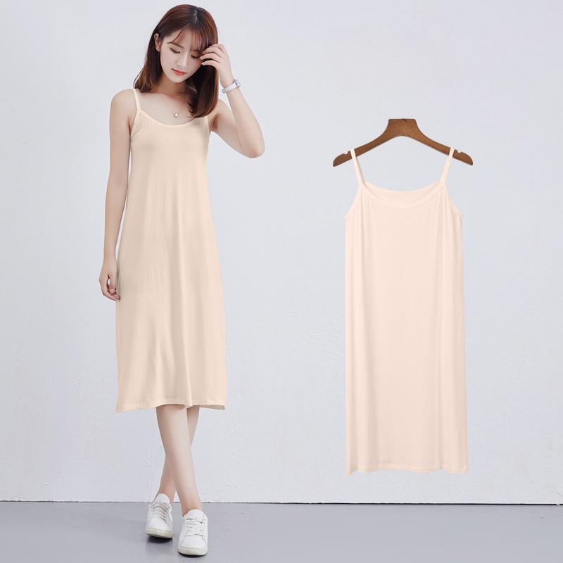 Summer Casual Bodycon Sleeveless Dresses Solid Color Round Necked Dress for Female High Waist Dress Basics Clothing for Women Commuter Fashion Dresses