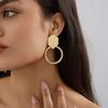 Elegant Alloy Geometric Hollow Out Earrings Fashion Street Style For Women