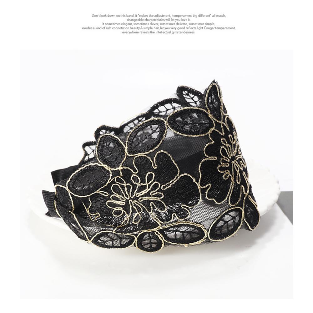 Damen Breitkrempiger Spitzen-Haarreif Rutschfestes Stirnband Alleskönner Temperament Einfacher Haarreif Haaraccessoires