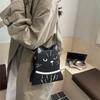 Fashi Creative Persality PU Cat Shape Shoulder Bags for Women 2026 New Dark Series Unique Design Super Cool Crossbody Bags