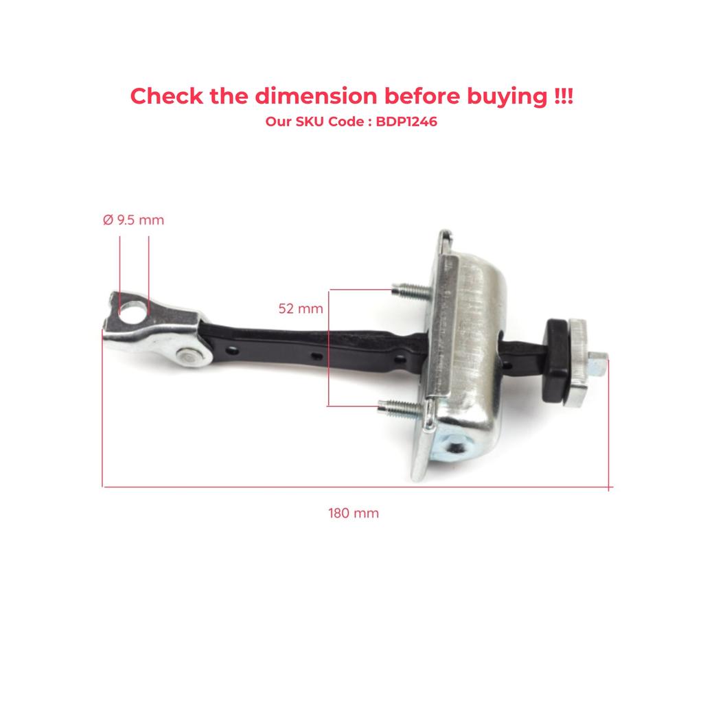 EDP1246 Front Left or Right Door Catch Hinge Brake Stop Check Strap Limiter for Vauxhall Opel Adam M13 2012-2019 13412690