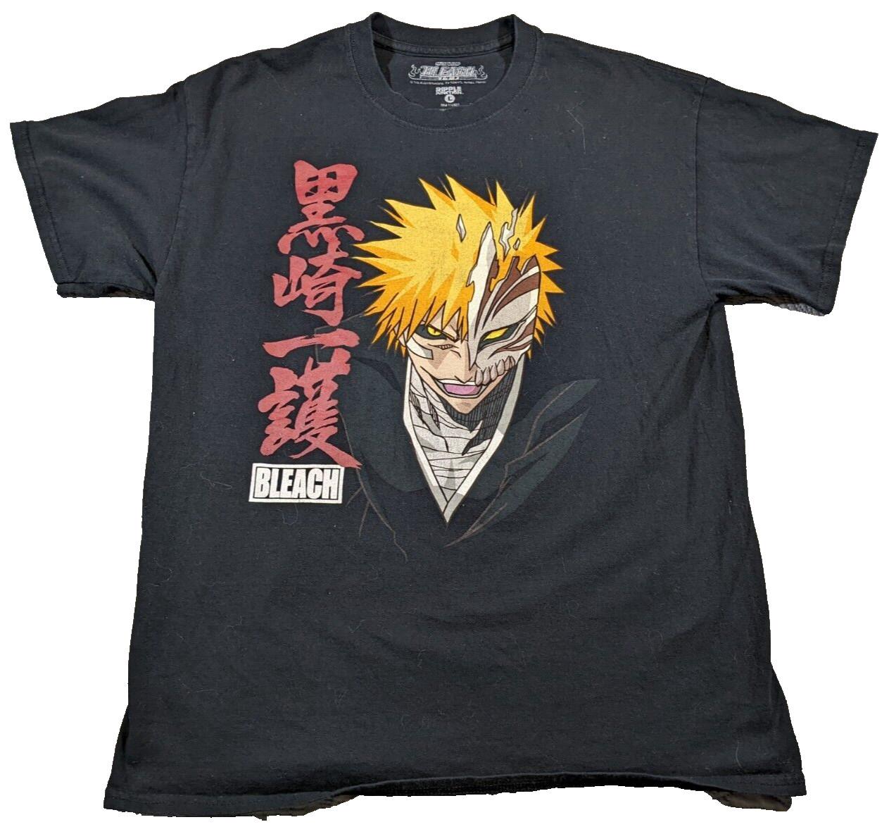 Bleach Anime Manga T-Shirt Mens Small Large Short Sleeve Graphic Crew Neck Black Unisex T-Shirt XL