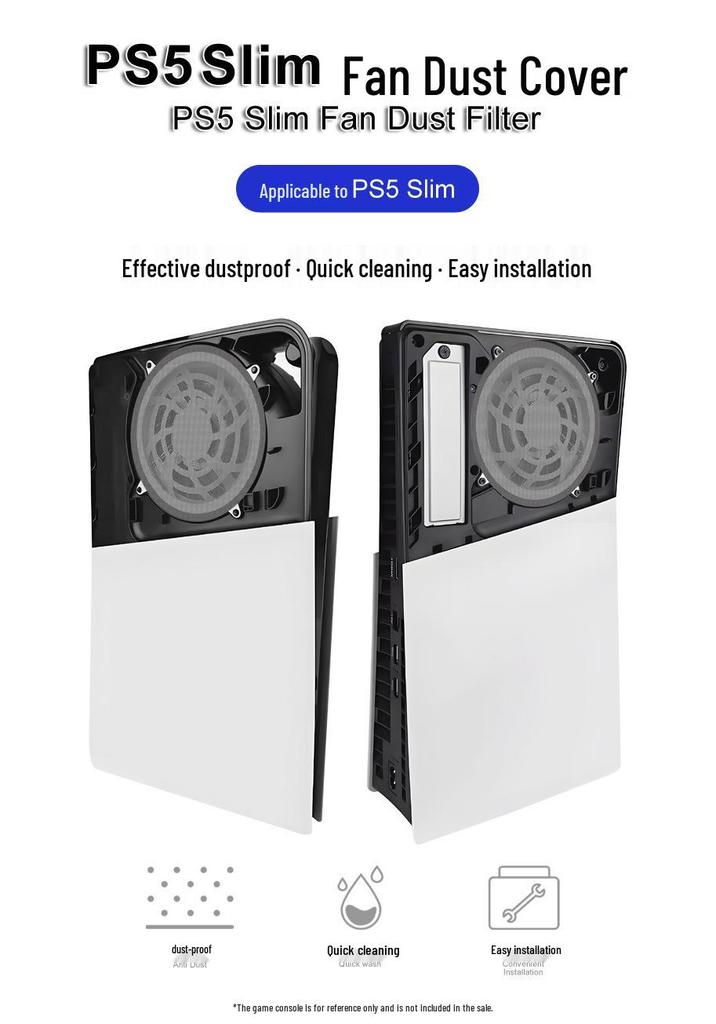 PS5 Slim Digital/Disc Console Dustproof Plug & No-Residue PVC Net