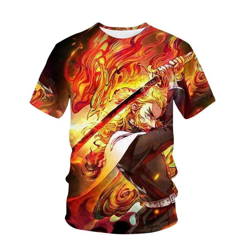 Anime Demon Slayer Kimetsu Παιδικό T-Shirt Cosplay Καλοκαιρινό Κοντομάνικο Παιδικά Ρούχα Κινούμενα Σχέδια Ghost Blade Γραφικό T-Shirt