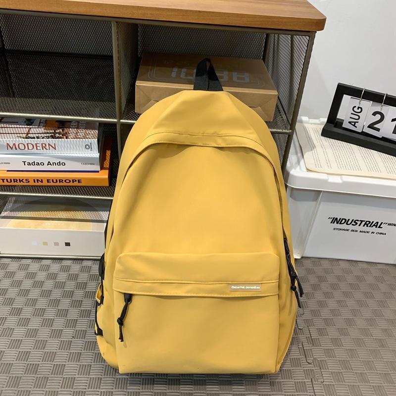 Schoolbag Backpack Men's Simple Junior High School Student Elementary School Student Large Capacity Travel Backpack Female College Student