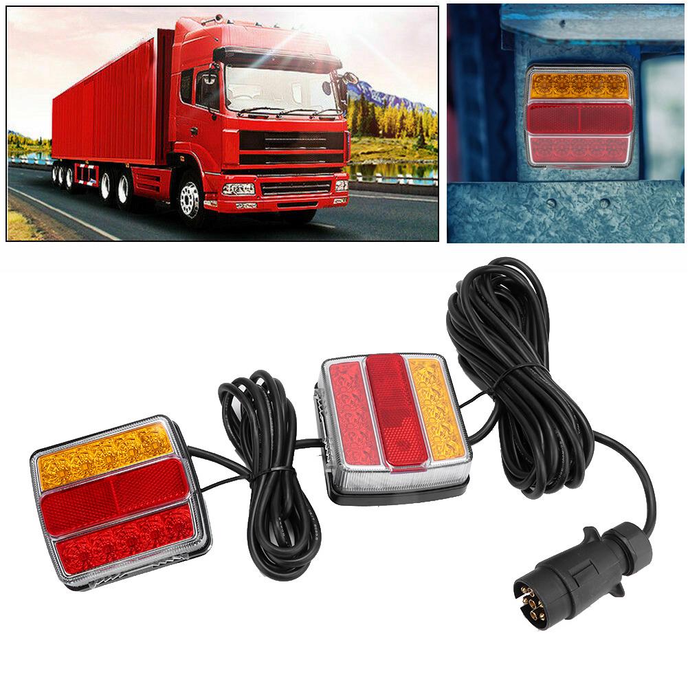 LED Taillight Rear Lamp Red Yellow Turn Signal Light Safety Warning for Trailer Truck