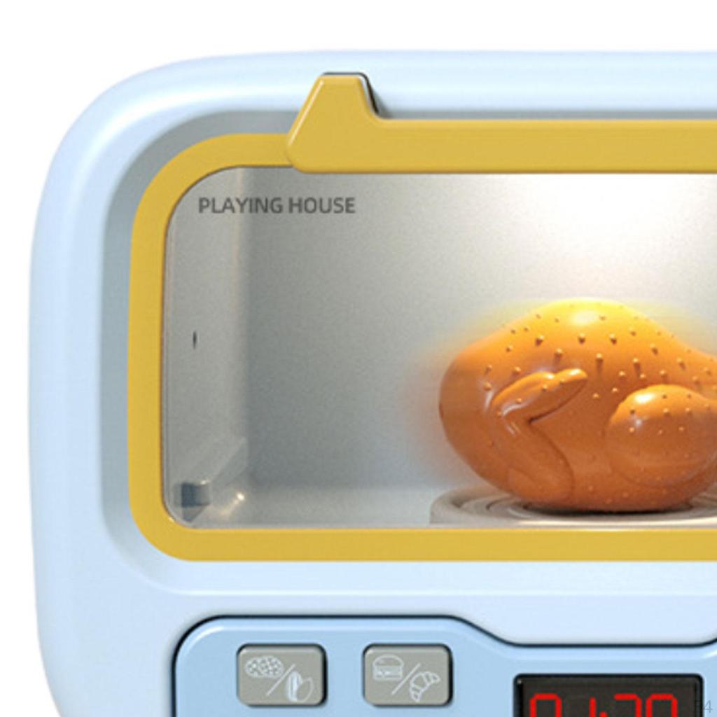 Kids Microwave Oven Toys with Lights and Sounds, Play Pretend Playing Food Kitchen