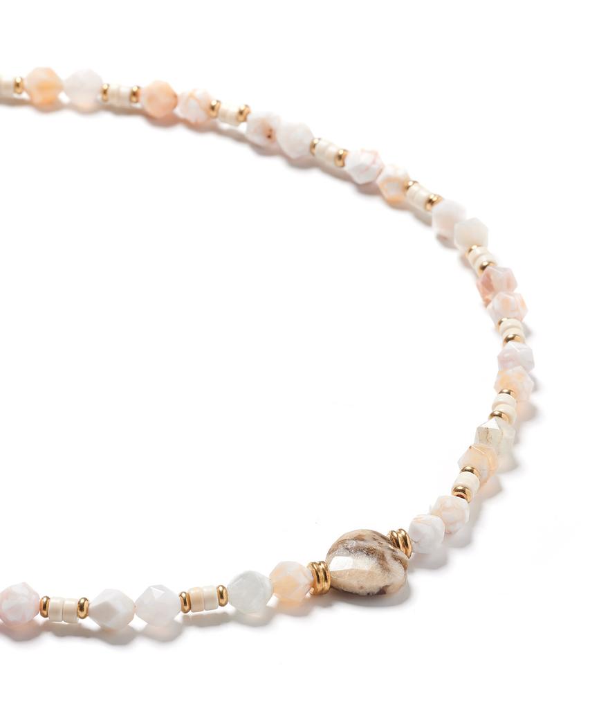 Polalita Champagne Heart Point Necklace (Plt-Nl-025_Be)