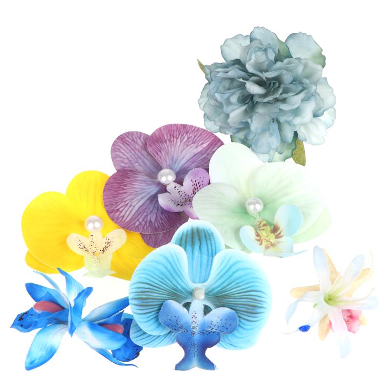 Artificial Flower Hair Clip Boho Simulation Floral Hair Barrettes Photo Props Hair Accessories For Beach Vacation Daily Wear