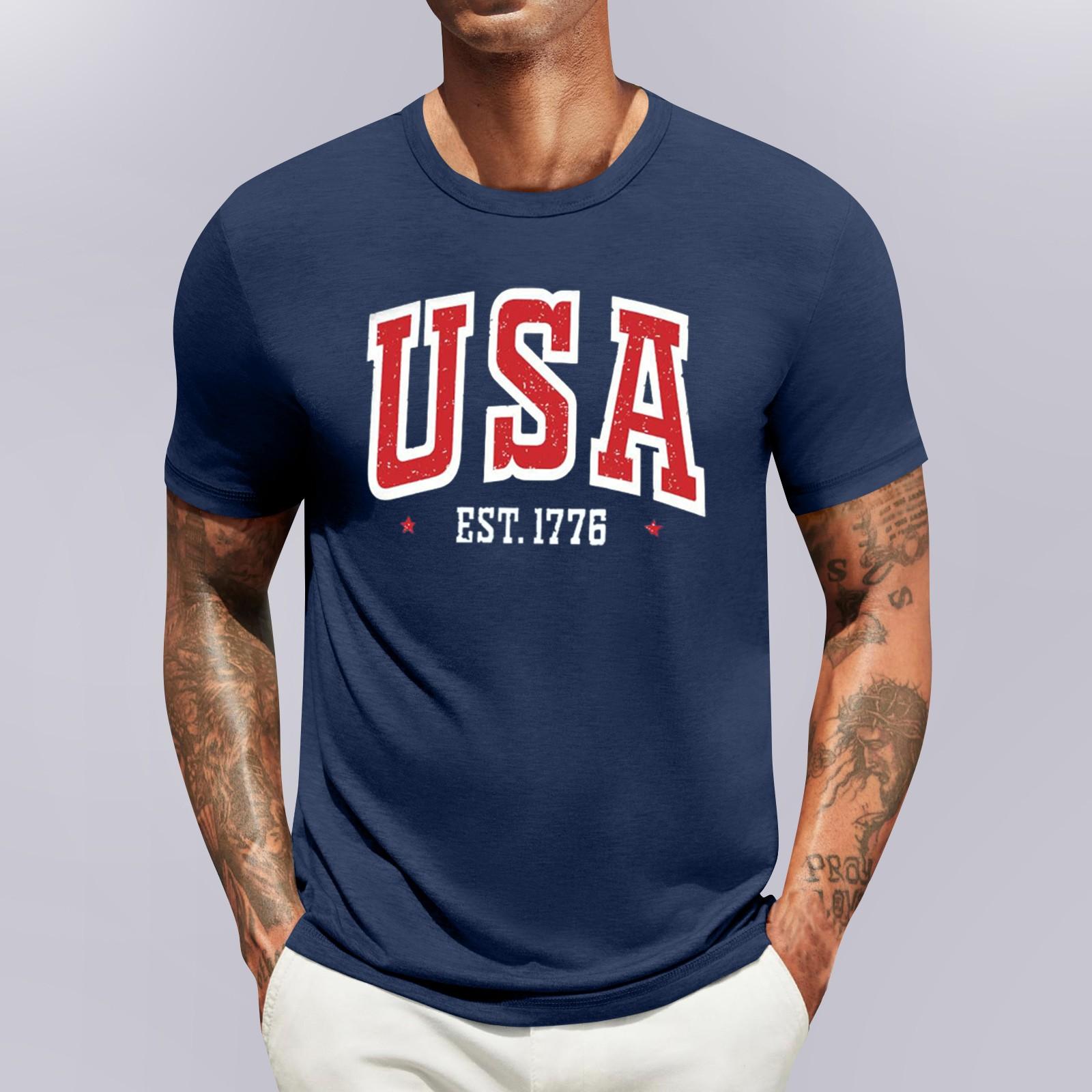 

Чоловічий повсякденний модний зручний пуловер до Дня Незалежності S Темно-синій