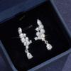 Beautiful Luxury Ultra Flash Zircon Earrings for Women Luxury Fashion Wedding Bride Zircon European and American Trendy Gifts
