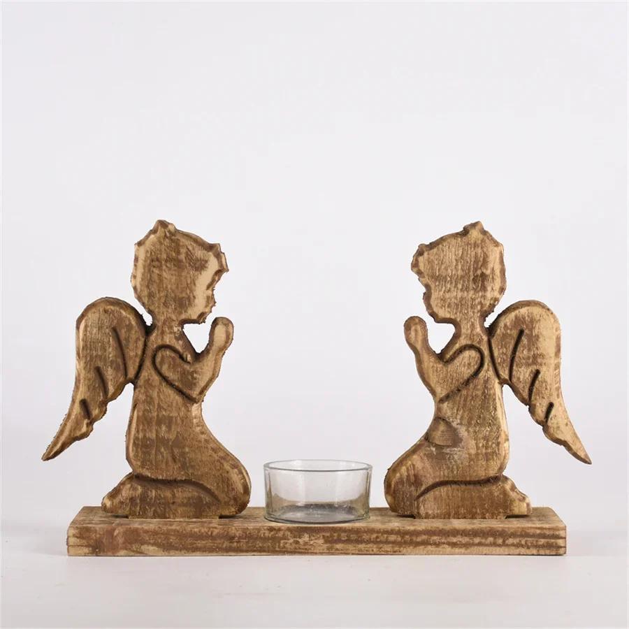 Creative Fashion Handmade Candlestick Home Decor Christmas Ornaments Wooden Christmas Ornaments