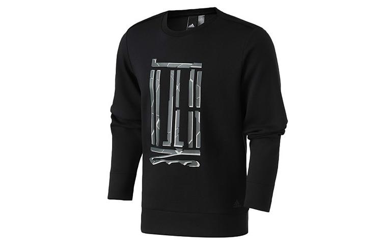 Adidas Sweatshirts Men s Black Crew Neck Moderate Regular DW4654 S