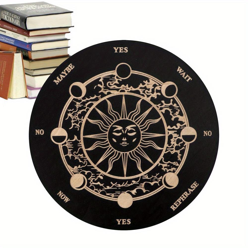 1 adet 2d Düz Ahşap Ouija Tahtası - 20cm Ahşap En Cadı Kehanet Tahtası Cadı El Sanatları Malzemeleri Falcılık Oyuncakları Karar Verme Sarkaç Cadı Altarı