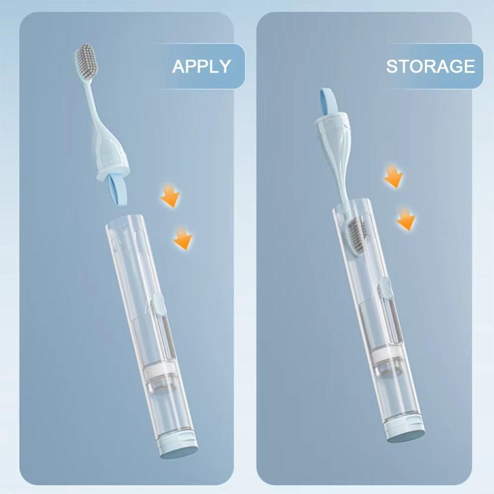 Portable Travel Toothbrush Set Foldable Toothpaste Tube Storage Box  for Outdoor Camping Travel