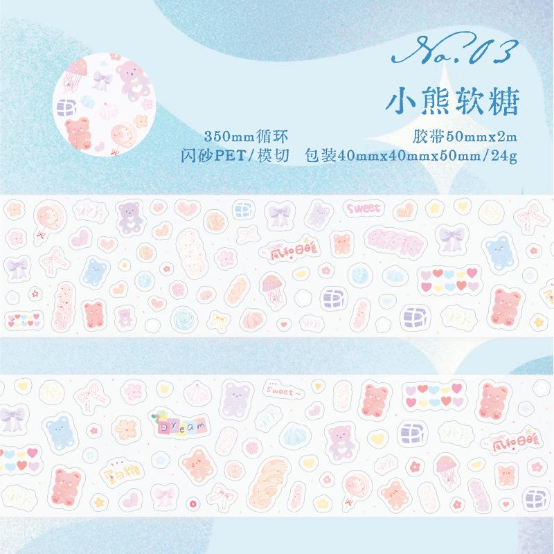 1pcs/1lot Decorative Adhesive Tapes Cute collector Junk Journal DIY Paper Japanese Masking Scrapbooking Stickers