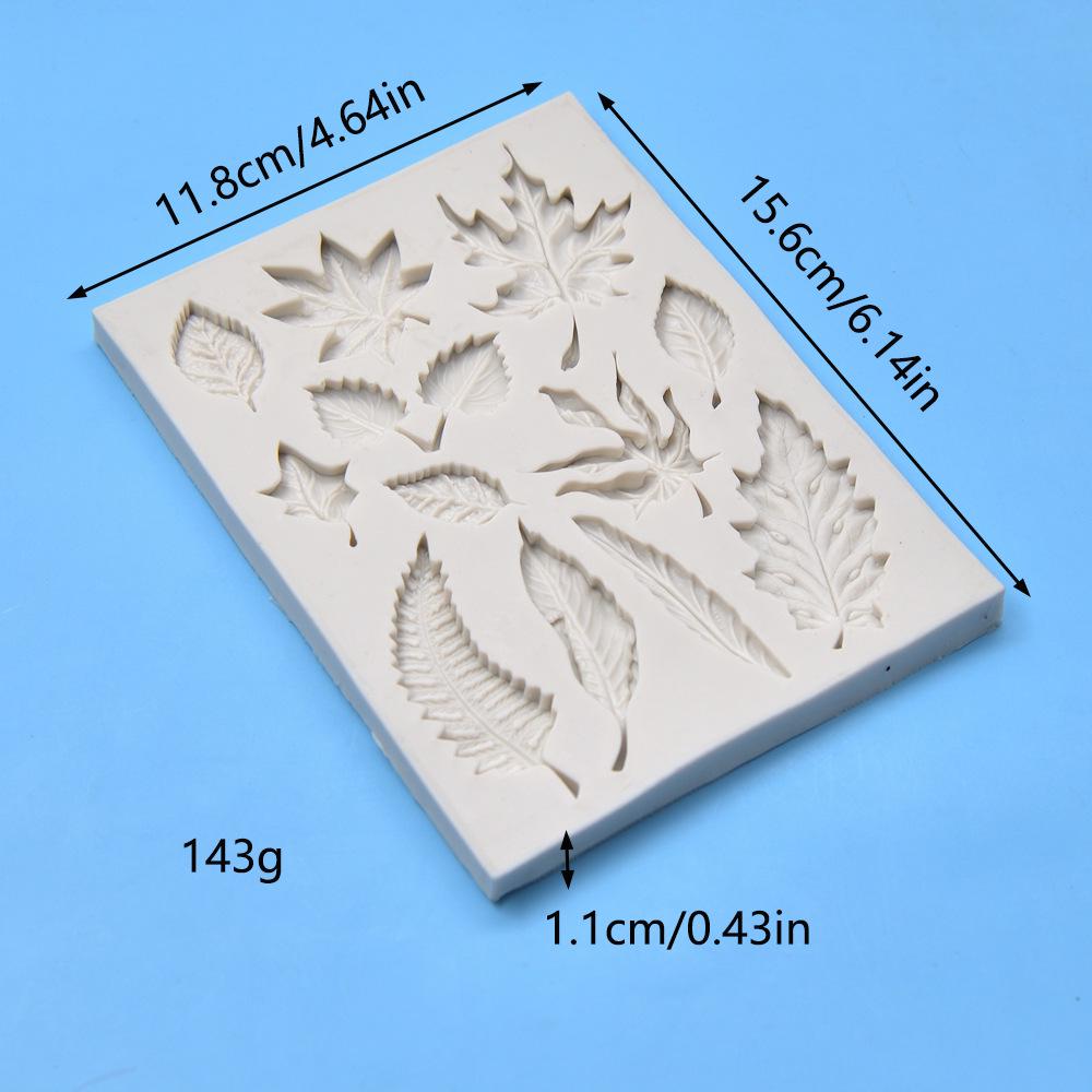 Maple Leaf Silicone Fondant Cake Mold - DIY Embossing & Decorating Tool for Kitchen and Biscuit Shaping.