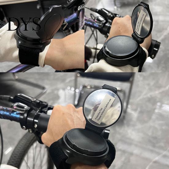 Bicycle Rearview Mirror Bike Wristband 360 Degrees Rotation Adjustable Lightweight Cycling Universal Wrist Rear View Accessories Gift for Cyclists
