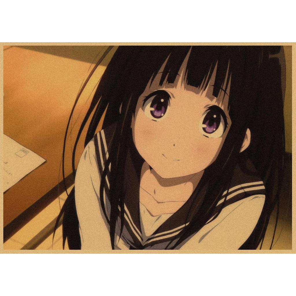 Hyouka Retro Anime Poster - Japanese Kraft Paper Wall Art