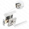 High Quality Waterproof Zinc Alloy Matt Black Handle Key Operated Interior Door Lever Lock for Privacy Bathroom