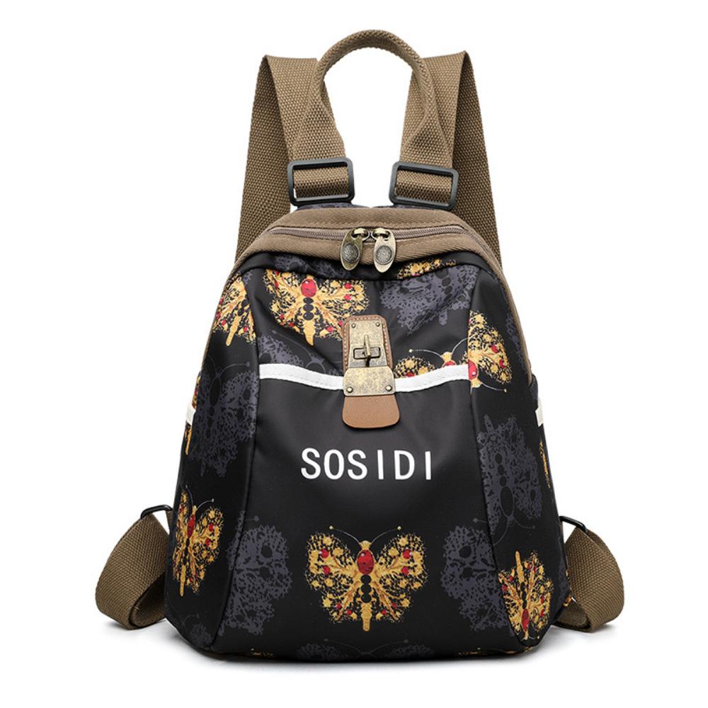 Trend Ethnic Style Printed Backpack New Casual Lightweight Multi-functional Travel Schoolbag