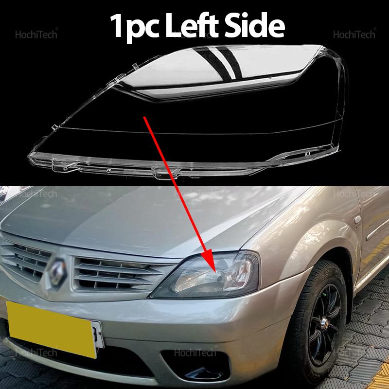 For Renault Dacia Logan L90 U90 F90 2009 2010 2011 2012 Transparent Glass Lamp Headlamp Cover Headlight Cover Shell Lampshade