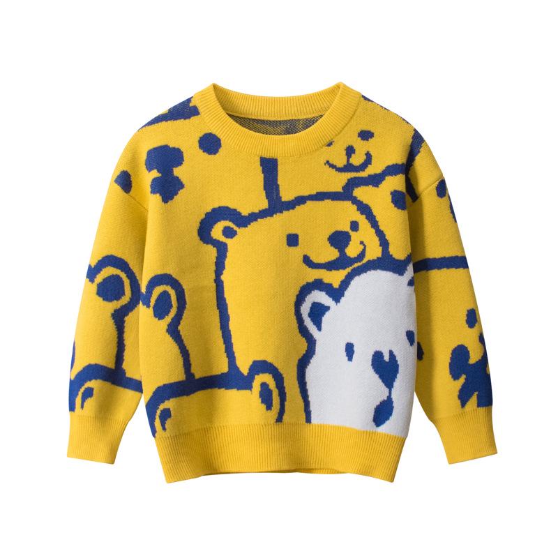 27kids Children s Spring 2024 Bear Sweater for Boys - Knitwear 110 cm