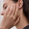 Ring - LUXENTER - Isda - 18 Carat Yellow Gold - Bright Metallic Alloy - 17 Mm Zirconia