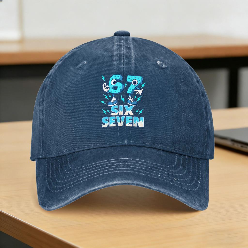 Six Seven  Funny Italian Brainrot Gaming Meme Casual Baseball Cap Tennis Skate Trucker Hat Spring Unisex Trendy Baseball Caps
