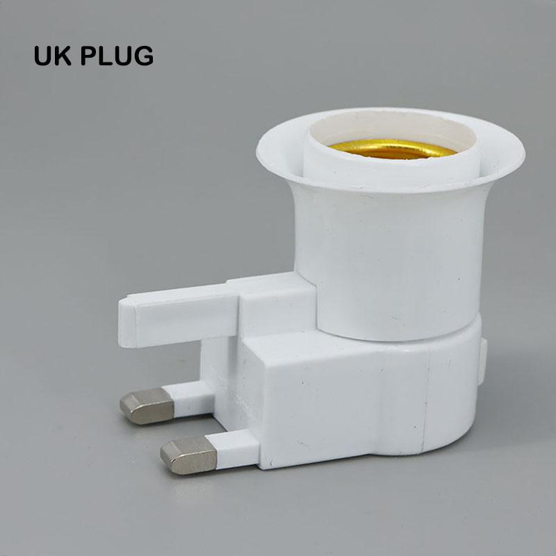 220V US AU EU UK E27 Lamp Socket Adapter with On/off Switch Plastic Standard Screw-in Socket Outlet Converter Bulbs Home