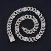 Spring Trendy 15mm Cuban Chain Rhinestone Hip Hop Necklace