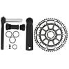 MTB Bike Crankset Hollow Integrated Double Chainrings 53‑39T Aluminum Alloy Bicycle Crank