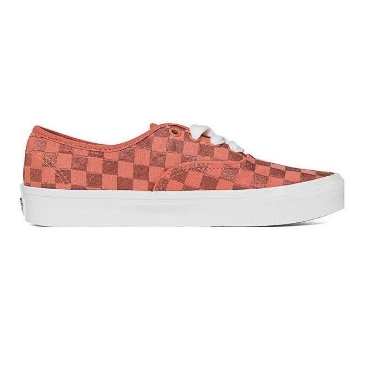 Vans Authentic Embroidered Checkerboard - Orange Unisex Sneakers VN0009PVORA