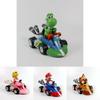 Geschenke Super Mario Kart Prinzessin Peach Pull-Back-Figur Auto PVC-Spielzeugsammlung mit zerlegbaren Gliedmaßen