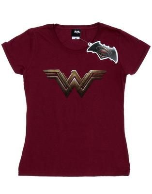 Damska/damska bawełniana koszulka z logo Wonder Woman