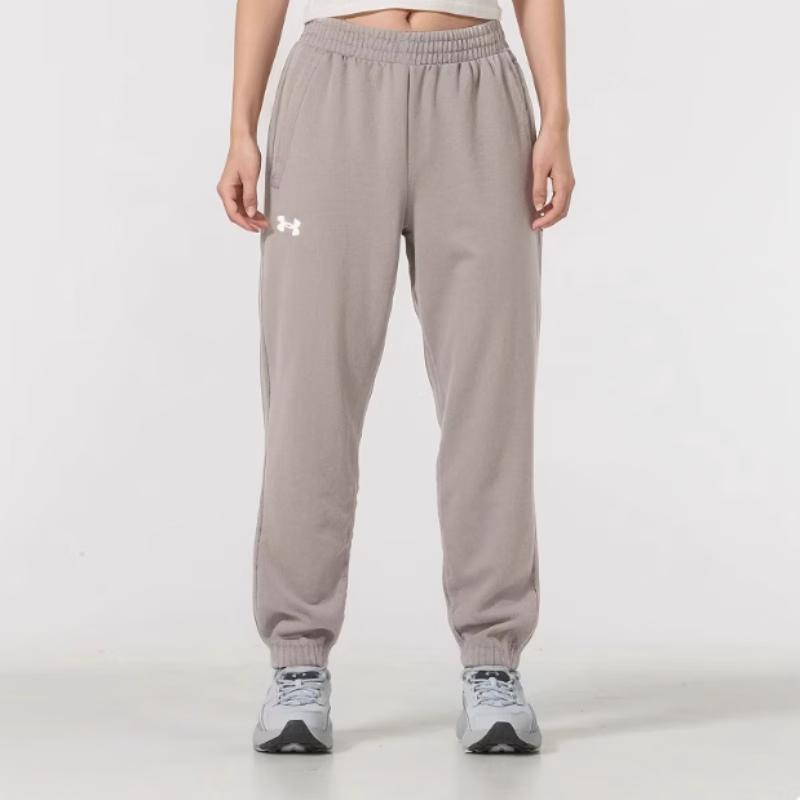 Under Armour Sports Series Mens Training Solid Color Versatile Fleece Thick Mid-Rise Casual Pants Unisex pants Gray Brown 24600705-203