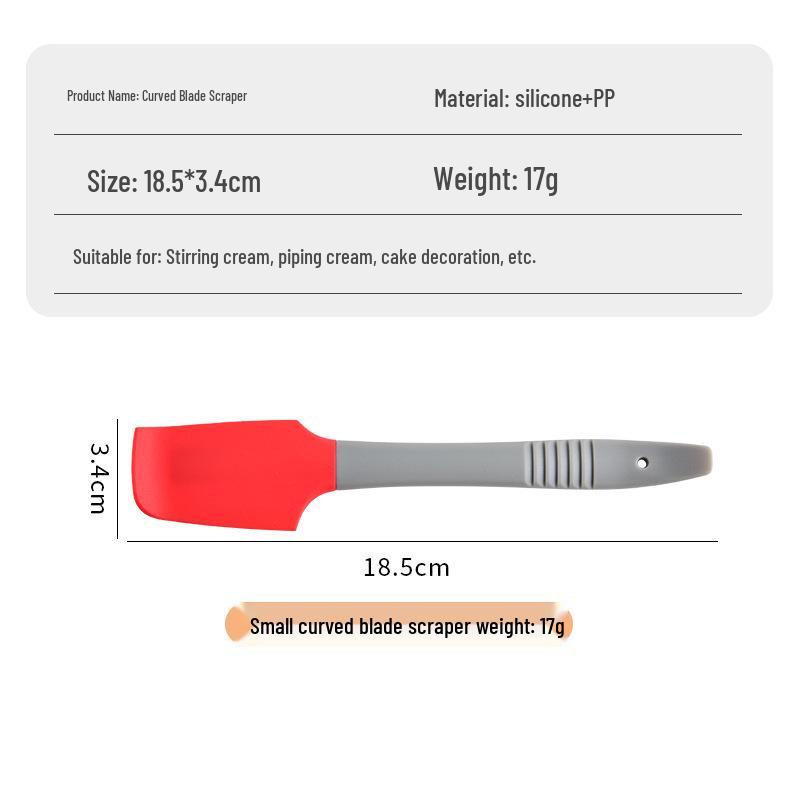 Two-Piece High-Temperature Silicone Spatula Set for Baking and Mixing