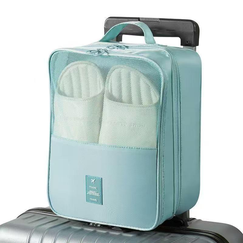 

Portable Waterproof Shoe Storage Bag, Large Capacity with Suitcase Attachment, Dustproof New Style. 44 небесно-голубой